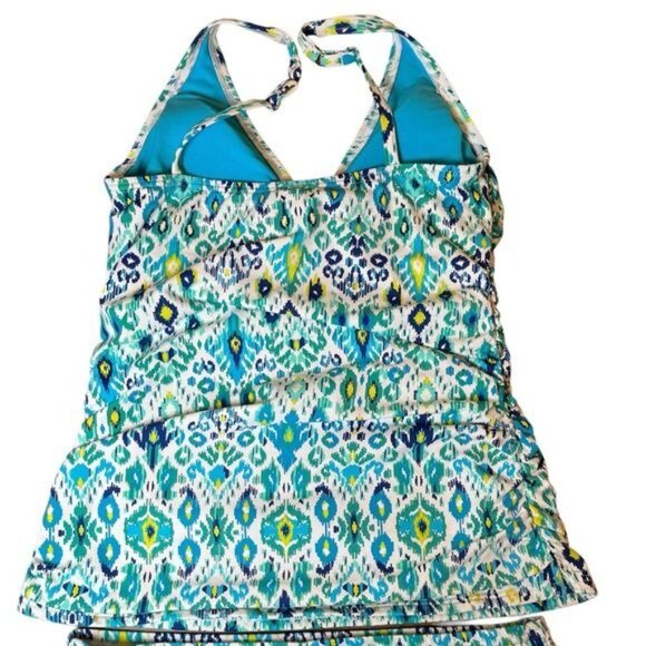 TOMMY BAHAMA Sz Small Ikat 2 Piece Tankini Adj Strap Bikini Swim‎ Bathing Suit - Picture 10 of 14